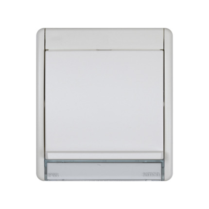 Comprar MARCO CON TAPA ARTICULADA BLANCO AQUA Simon ref. 4400092-030 al mejor precio | Cadenza Elecric