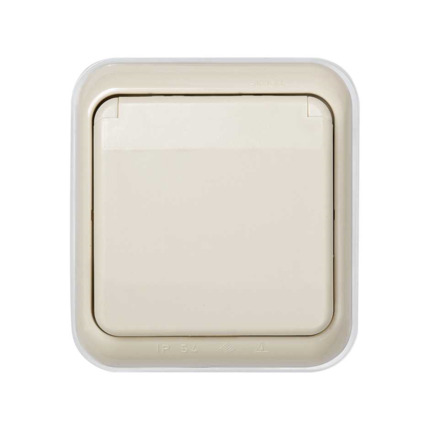 Comprar MARCO CON TAPA ARTICULADA ESTANCO EMPOTRAR  Simon ref. 44519-38 al mejor precio | Cadenza Elecric