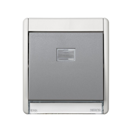 Comprar MARCO CON TECLA SIMPLE GRIS AQUA Simon ref. 4400010-035 al mejor precio | Cadenza Elecric