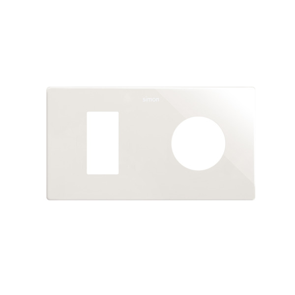 Marco minimo 2ele. enchufe CLEAN + módulo estrecho Simon ref. 27191620-090
