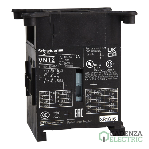 Mini desconector de conmutador para base Vario - 3P - 12 A ref. VN12 Schneider Electric