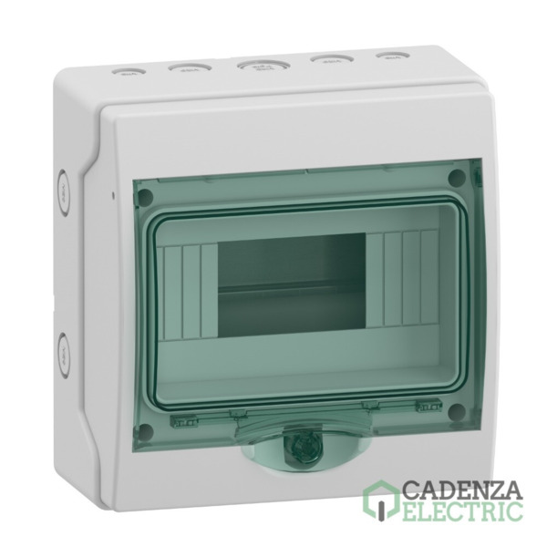 Mini Kaedra - Caja estanca - superficie - 1 fila - 8 mód. - IP65 ref. 13978 Schneider Electric