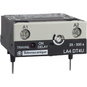 Módulo temporizador electrónico - tipo de retraso 25...500 s - 24...250 V CD/CA ref. LA4DT4U Schneider Electric [PLAZO 8-15 DIAS