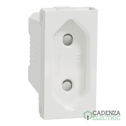 Compra New Unica Base schuko 2P 10A 1 módulo Blanco Polar ref. NU303118 Schneider Electric al mejor precio | Cadenza Electric