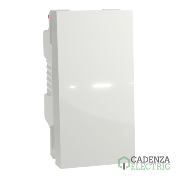 New Unica Pulsador 1 mod Polar ref. NU310618 Schneider Electric