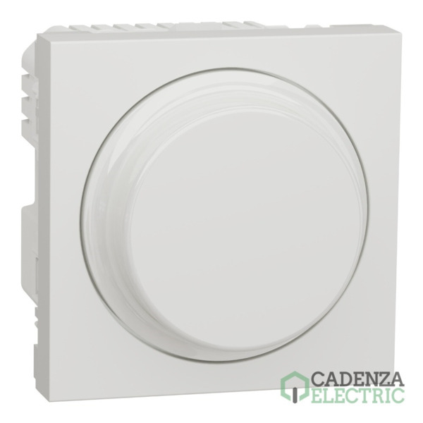 New Unica Regulador giratorio LED 4-200 VA Blanco Polar ref. NU351418 Schneider Electric