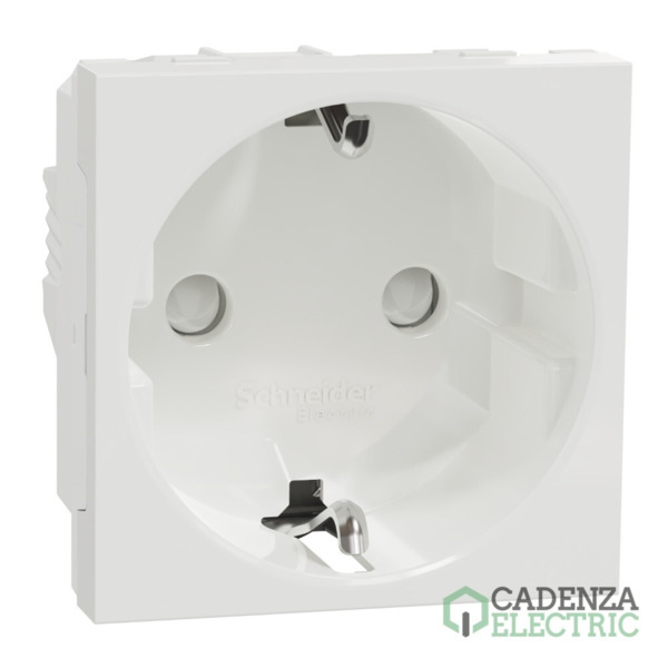 New Unica Schuko Blanco Polar ref. NU303718 Schneider Electric