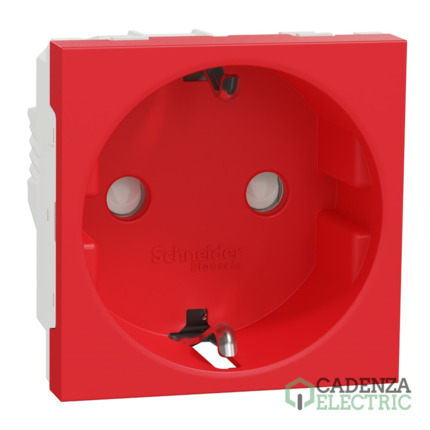 Compra New Unica Schuko Rojo ref. NU303703 Schneider Electric al mejor precio | Cadenza Electric