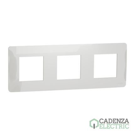 Compra New Unica Studio - Marco 3 elementos - Blanco Polar ref. NU200618 Schneider Electric al mejor precio | Cadenza Electric