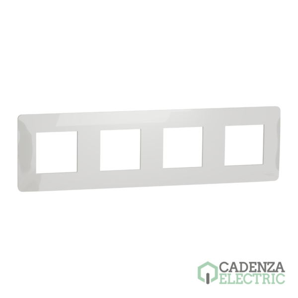 New Unica Studio - Marco 4 elementos - Blanco Polar ref. NU200818 Schneider Electric