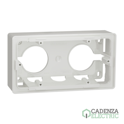 Compra New Unica Studio - Zócalo 2 elementos - Blanco Polar ref. NU800418 Schneider Electric al mejor precio | Cadenza Electric
