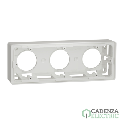 Compra New Unica Studio - Zócalo 3 elem. - Blanco Polar ref. NU800618 Schneider Electric al mejor precio | Cadenza Electric