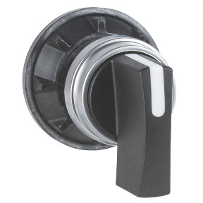 operating head with bezel Ø 29 mm, plastic with metallic finish - black handle ref. KBA1H Schneider Electric [PLAZO 3-6 SEMANAS]
