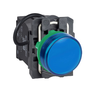 piloto luminoso azul Ø22 lente plana con LED integrado 440..460V ref. XB5AV8B6 Schneider Electric [PLAZO 3-6 SEMANAS]