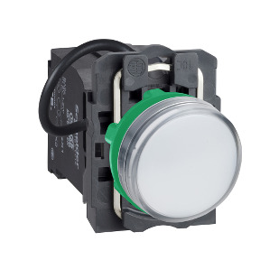 piloto luminoso blanco Ø22 lente plana con LED integrado 400V ref. XB5AV5B1 Schneider Electric [PLAZO 3-6 SEMANAS]