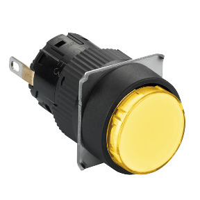 piloto luminoso circular amarillo Ø16 - LED integrado - 24 V - conector ref. XB6EAV5BP Schneider Electric [PLAZO 3-6 SEMANAS]