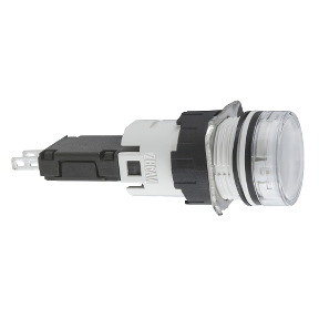 Piloto luminoso circular blanco ø 16 - led integrado - 24 V - conector ref. XB6AV1BB Schneider Electric [PLAZO 3-6 SEMANAS]