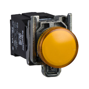 Piloto luminoso naranja ø22 lente plana con led integrado 400v ref. XB4BV5B5 Schneider Electric [PLAZO 3-6 SEMANAS]