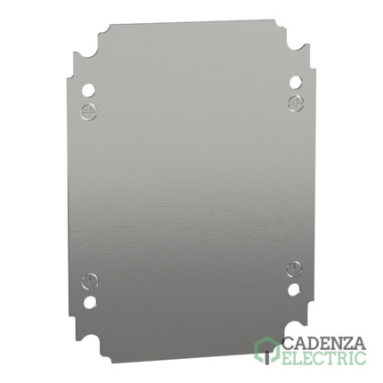Compra Placa de montaje ciega H250xW200mm de acero galvanizado ref. NSYMM2520 Schneider Electric al mejor precio | Cadenza Electric