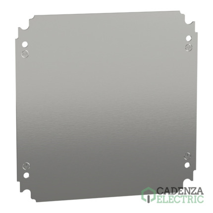Compra Placa de montaje ciega H300xW300mm de acero galvanizado ref. NSYMM33 Schneider Electric al mejor precio | Cadenza Electric