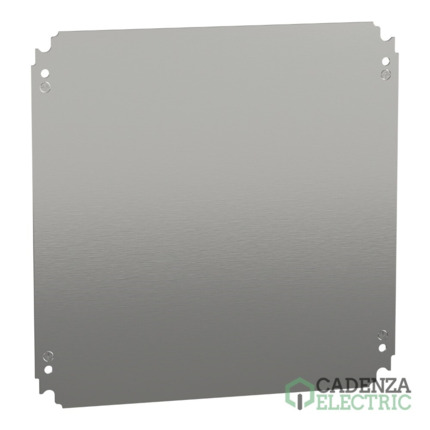 Compra Placa de montaje ciega H400xW400mm de acero galvanizado ref. NSYMM44 Schneider Electric al mejor precio | Cadenza Electric