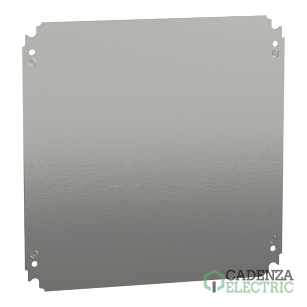 Placa de montaje ciega H400xW400mm de acero galvanizado ref. NSYMM44 Schneider Electric