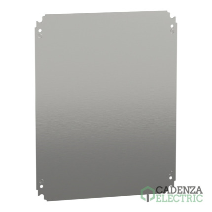Compra Placa de montaje metálica plana Alt500xAnch400mm de acero galvanizado ref. NSYMM54 Schneider Electric al mejor precio | Cadenza Electric