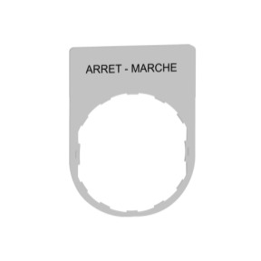 PLACA INSCRIP.30x40MM ARRET-MARCHE" COL.BL." ref. ZBYP2166C1 Schneider Electric [PLAZO 3-6 SEMANAS]