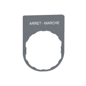 PLACA INSCRIP.30x40MM ARRET-MARCHE" COL.GR." ref. ZBYP2166C0 Schneider Electric [PLAZO 3-6 SEMANAS]