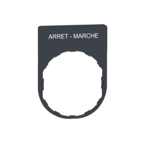 PLACA INSCRIP.30x40MM ARRET-MARCHE"" ref. ZBYP2166 Schneider Electric [PLAZO 3-6 SEMANAS]