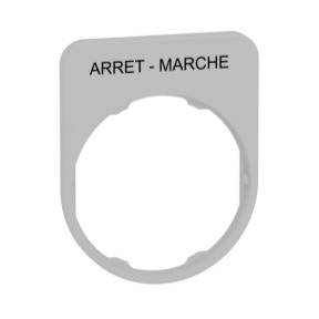 PLACA INSCRIP.FLUSH 30x40MM ARRET-MARCHE" COL.BL." ref. ZBYFP2166C1 Schneider Electric [PLAZO 3-6 SEMANAS]