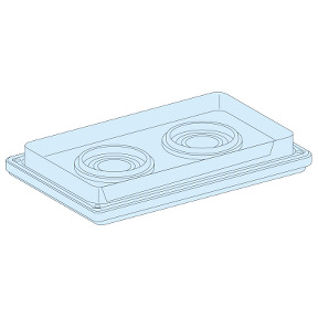 Placa pasacables G IP55, 2 entradas diámetros 33 a 72 mm ref. 8899 Schneider Electric [PLAZO 3-6 SEMANAS]