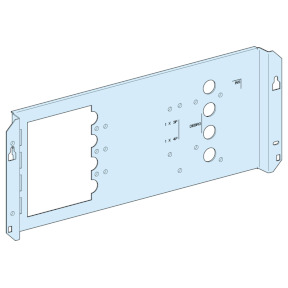 Placa soporte NSX250 horiz. fijo telemando o extraíble sobre zócalo mando maneta ref. 3032 Schneider Electric [PLAZO 3-6 SEMANAS