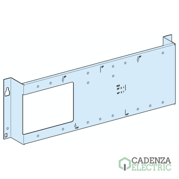 Placa soporte, PrismaSeT G, para NSX/CVS/Vigi/INS 250A, fijación horizontal, 600mm (an.), mando maneta ref. LVS03040 Schneider E