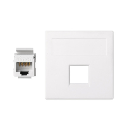 Comprar PLACA VD PLANA SG CON 1 CAT6U BLANCO Simon ref. 50002185-030 al mejor precio | Cadenza Elecric