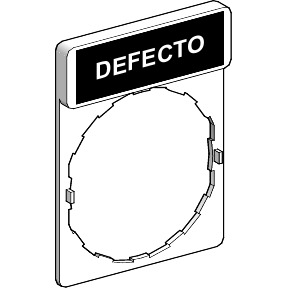 porta-etiqueta 30 x 40 mm para etiqueta 8 x 27 mm con marcaje DEFECTO ref. ZBY2434 Schneider Electric [PLAZO 3-6 SEMANAS]