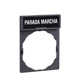 porta-etiqueta 30 x 40 mm para etiqueta 8 x 27 mm con marcaje PARADA MARCHA ref. ZBY2466 Schneider Electric [PLAZO 3-6 SEMANAS]