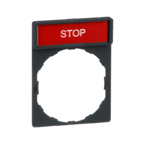 Porta-etiqueta 30 x 40 mm para etiqueta 8 x 27 mm con marcaje stop ref. ZBY2304 Schneider Electric [PLAZO 3-6 SEMANAS]
