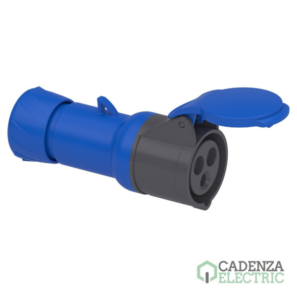 PratiKa wander socket - straight - 16 A - 2P + E - 200...250 V AC - IP44 ref. PKF16M423 Schneider Electric