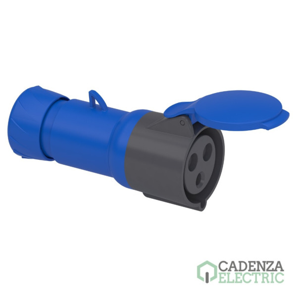 PratiKa wander socket - straight - 32 A - 2P + E - 200...250 V AC - IP44 ref. PKF32M423 Schneider Electric