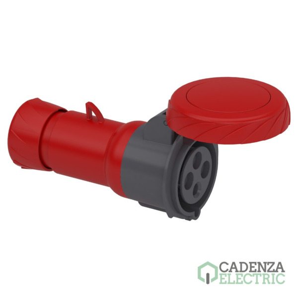 PratiKa wander socket - straight - 32 A - 3P + E - 380...415 V AC - IP67 ref. PKF32M734 Schneider Electric