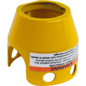 Protector candado metal amarillo para cabeza seta ø 40 ref. ZBZ1605 Schneider Electric