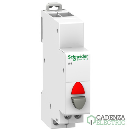 Compra Pulsador Acti9 iPB, 1 NC, gris, piloto rojo 110–230 V CA ref. A9E18037 Schneider Electric al mejor precio | Cadenza Electric