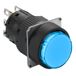 pulsador luminoso circular azul Ø16 - 1NANC - 24V ref. XB6EAW6B1P Schneider Electric [PLAZO 3-6 SEMANAS]