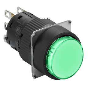 pulsador luminoso circular verde Ø16 - 1NANC - 24V ref. XB6EAW3B1P Schneider Electric [PLAZO 3-6 SEMANAS]