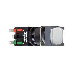 Pulsador luminoso cuadrado blanco ø 16 - 1NA - 24V ref. XB6CW1B1B Schneider Electric [PLAZO 3-6 SEMANAS]