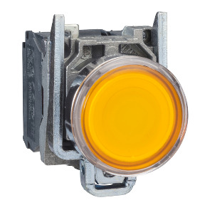 Pulsador luminoso naranja ø22 - 1NA+1NC - 24V ref. XB4BW35B5 Schneider Electric [PLAZO 3-6 SEMANAS]