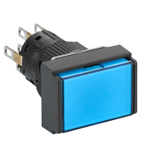 pulsador luminoso rectangular azul Ø16 - 2NANC - 12V ref. XB6EDW6J2P Schneider Electric [PLAZO 3-6 SEMANAS]