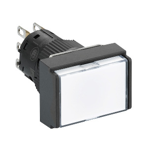 pulsador luminoso rectangular blanco Ø16 - 1NANC - 24V ref. XB6EDW1B1P Schneider Electric [PLAZO 8-15 DIAS]