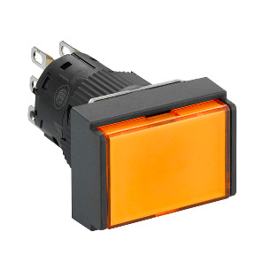 pulsador luminoso rectangular naranja Ø16 - pulsar-pulsar - 1NANC - 24V ref. XB6EDF8B1P Schneider Electric [PLAZO 3-6 SEMANAS]